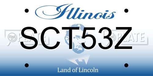 SCT53Z Illinois License Plate