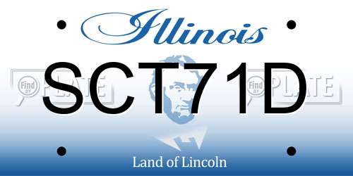 SCT71D Illinois License Plate
