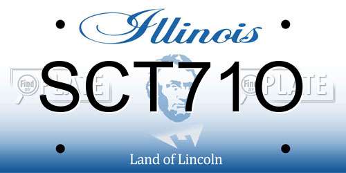 SCT71O Illinois License Plate