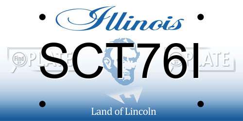 SCT76I Illinois License Plate