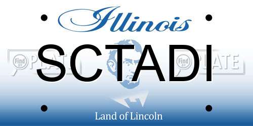 SCTADI Illinois License Plate