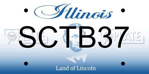SCTB37 Illinois License Plate