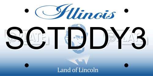 SCTDDY3 Illinois License Plate