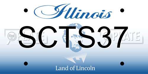 SCTS37 Illinois License Plate