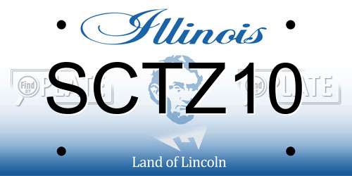 SCTZ10 Illinois License Plate