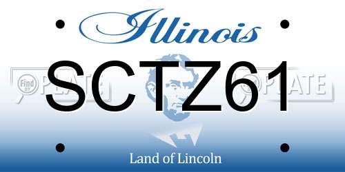 SCTZ61 Illinois License Plate