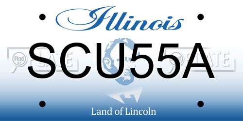 SCU55A Illinois License Plate
