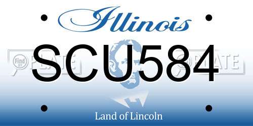 SCU584 Illinois License Plate
