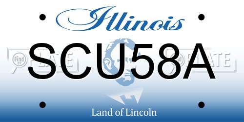 SCU58A Illinois License Plate
