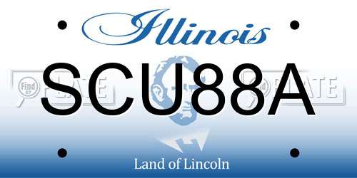 SCU88A Illinois License Plate