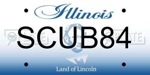 SCUB84 Illinois License Plate