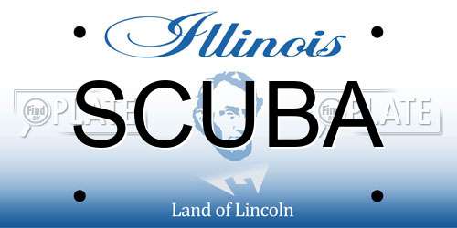 SCUBA Illinois License Plate