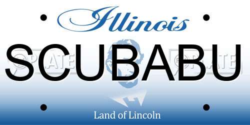 SCUBABU Illinois License Plate