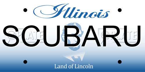 SCUBARU Illinois License Plate