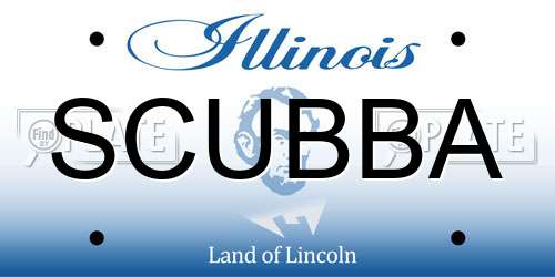SCUBBA Illinois License Plate