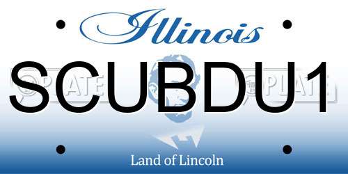 SCUBDU1 Illinois License Plate