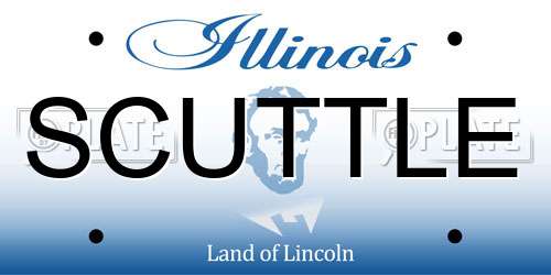 SCUTTLE Illinois License Plate