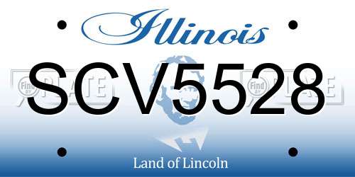 SCV5528 Illinois License Plate