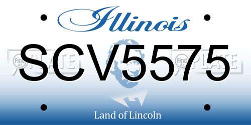 SCV5575 Illinois License Plate