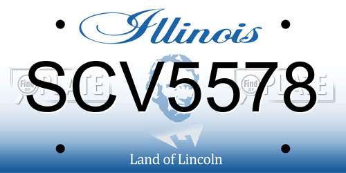 SCV5578 Illinois License Plate
