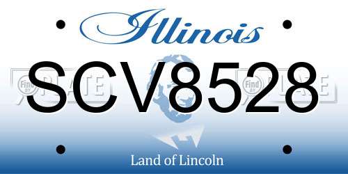 SCV8528 Illinois License Plate