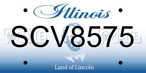 SCV8575 Illinois License Plate