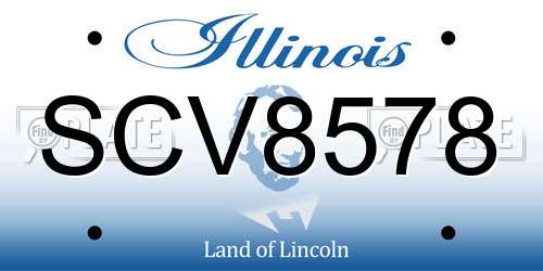 SCV8578 Illinois License Plate