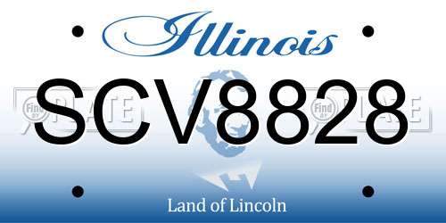 SCV8828 Illinois License Plate