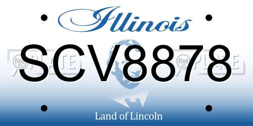 SCV8878 Illinois License Plate