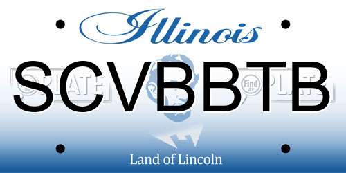 SCVBBTB Illinois License Plate