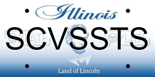 SCVSSTS Illinois License Plate
