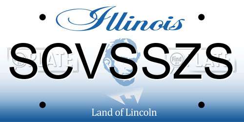 SCVSSZS Illinois License Plate