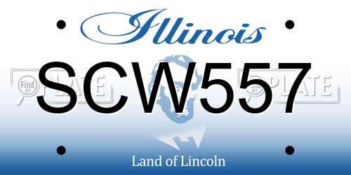 SCW557 Illinois License Plate