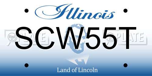 SCW55T Illinois License Plate