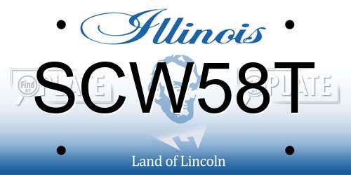 SCW58T Illinois License Plate