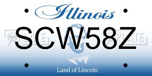SCW58Z Illinois License Plate
