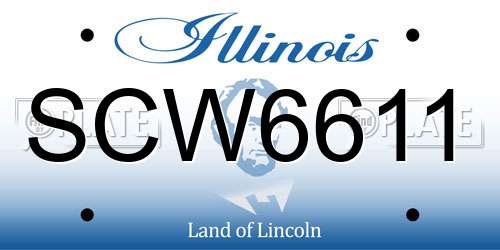 SCW6611 Illinois License Plate