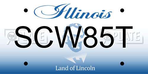 SCW85T Illinois License Plate