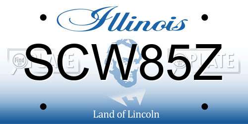 SCW85Z Illinois License Plate