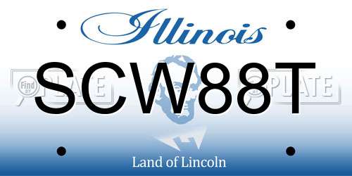 SCW88T Illinois License Plate
