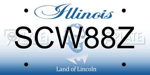 SCW88Z Illinois License Plate