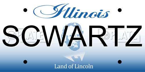 SCWARTZ Illinois License Plate
