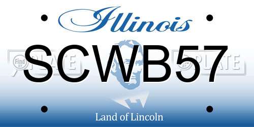 SCWB57 Illinois License Plate