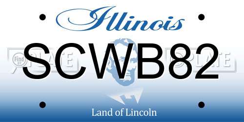 SCWB82 Illinois License Plate