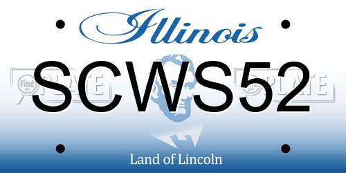 SCWS52 Illinois License Plate