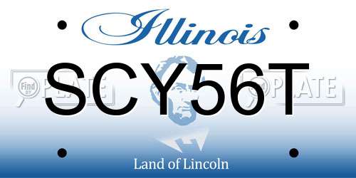 SCY56T Illinois License Plate
