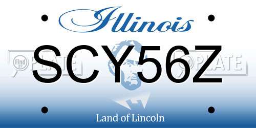 SCY56Z Illinois License Plate