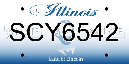 SCY6542 Illinois License Plate