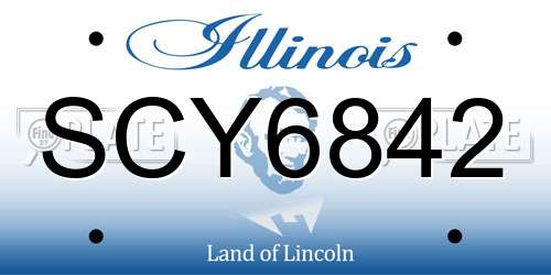 SCY6842 Illinois License Plate
