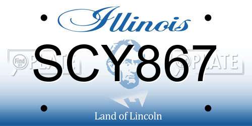 SCY867 Illinois License Plate